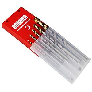 Dormer A08910 HSS High Speed Steel Jobber Drill Bit Set with 118 Degree Tin Tipped Split Point, Set of 5 Dormer A08910 HSS High Speed Steel Jobber Drill Bit Set with 118 Degree Tin Tipped Split Point, Set of 5