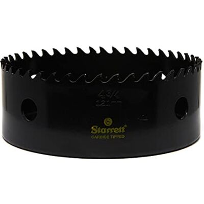 Starrett Tungsten Carbide Tipped Hole Saw CT434 Deep Cut Holesaw Cutter For Wood Suspended Flooring Reinforced Concrete & Fibreglass 121MM Starrett Tungsten Carbide Tipped Hole Saw CT434 Deep Cut Holesaw Cutter For Wood Suspended Flooring Reinforced Concrete & Fibreglass 121MM