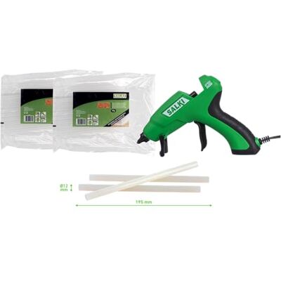 salki Pack Premium Glue Gun 60W + 2 Bags Hot Melt Sticks 1 kg High Performance salki Pack Premium Glue Gun 60W + 2 Bags Hot Melt Sticks 1 kg High Performance