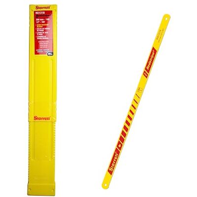 Starrett HSS Hand Hacksaw Blades 50 Pack RS1218 Redstripe Solid High Speed Steel Straight Cut Hand Saw 300mm/12" 18 TPI Cutting Edge For Metals, Stainless Steel, Pipes Starrett HSS Hand Hacksaw Blades 50 Pack RS1218 Redstripe Solid High Speed Steel Straight Cut Hand Saw 300mm/12" 18 TPI Cutting Edge For Metals, Stainless Steel, Pipes