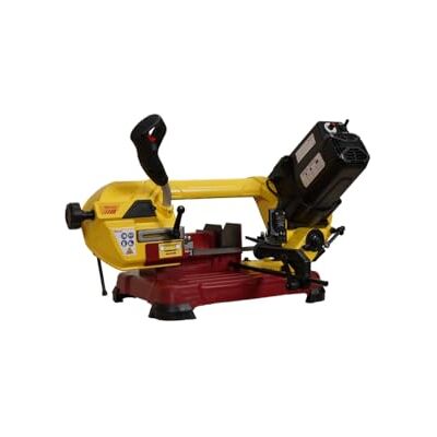 Starrett Portable Benchtop Bandsaw Machine, 230V, Automatic & Manual Functions, Straight & Mitre Cuts, Variable Speed, Yellow Starrett Portable Benchtop Bandsaw Machine, 230V, Automatic & Manual Functions, Straight & Mitre Cuts, Variable Speed, Yellow