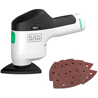 Black & Decker Reviva Cordless 12V Sander with 10 Sanding Sheets REVDS12A10-GB Black & Decker Reviva Cordless 12V Sander with 10 Sanding Sheets REVDS12A10-GB
