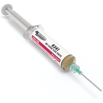 MG Chemicals 8341 No Clean Flux Paste, 10 ml Pneumatic Dispenser (Complete with Plunger & Dispensing Tip) MG Chemicals 8341 No Clean Flux Paste, 10 ml Pneumatic Dispenser (Complete with Plunger & Dispensing Tip)