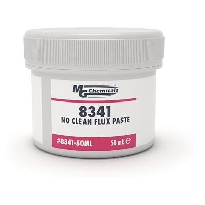 MG Chemicals 8341-50ML No Clean Soldering Flux Paste for electronics SMD, PCB, non-conductive, lead-free, 49.0 g Jar, Pack of 1 MG Chemicals 8341-50ML No Clean Soldering Flux Paste for electronics SMD, PCB, non-conductive, lead-free, 49.0 g Jar, Pack of 1