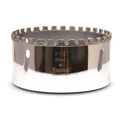 Starrett 89mm 3 1/2" Diamond Grit Holesaw - Cutting Stone and Ceramic Starrett 89mm 3 1/2" Diamond Grit Holesaw - Cutting Stone and Ceramic