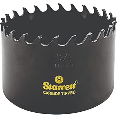 Starrett Tungsten Carbide Tipped Hole Saw CT234 Deep Cut Holesaw Cutter For Wood Suspended Flooring Reinforced Concrete & Fibreglass 70MM Starrett Tungsten Carbide Tipped Hole Saw CT234 Deep Cut Holesaw Cutter For Wood Suspended Flooring Reinforced Concrete & Fibreglass 70MM