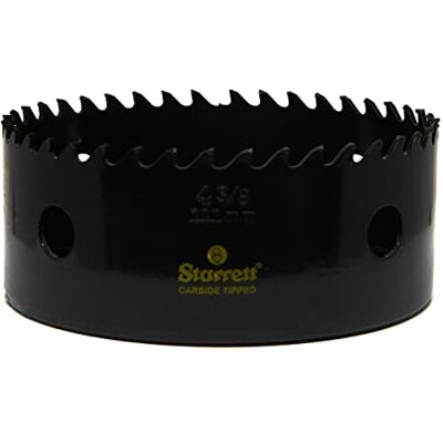 Starrett Tungsten Carbide Tipped Hole Saw CT438 Deep Cut Holesaw Cutter For Wood Suspended Flooring Reinforced Concrete & Fibreglass 111MM Starrett Tungsten Carbide Tipped Hole Saw CT438 Deep Cut Holesaw Cutter For Wood Suspended Flooring Reinforced Concrete & Fibreglass 111MM