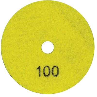 Mexco Diamond Dry Polishing Pad 4in (100mm) – Medium 100 Grit, Hook & Loop Backed, for Marble, Granite & Natural Stone Mexco Diamond Dry Polishing Pad 4in (100mm) – Medium 100 Grit, Hook & Loop Backed, for Marble, Granite & Natural Stone