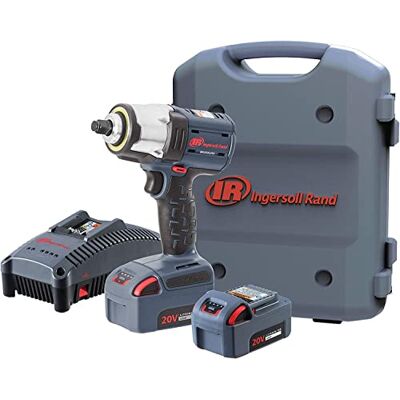 Ingersoll-Rand Cordless Impact Wrench W5153-K22B-EU, 1/2 Inch 20V, 2X BL2022 Li-Ion Batteries 5.0 Ah and Charger Kit (UK Plug) in 1 Carrying Case Ingersoll-Rand Cordless Impact Wrench W5153-K22B-EU, 1/2 Inch 20V, 2X BL2022 Li-Ion Batteries 5.0 Ah and Charger Kit (UK Plug) in 1 Carrying Case