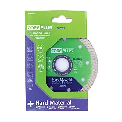 CorePlus Hard Material Turbo Diamond Blade 115mm x B22.23mm (4.5in) CorePlus Hard Material Turbo Diamond Blade 115mm x B22.23mm (4.5in)