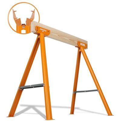 BORA Jobhorse Saw Horses 2 Pack of Leg Brackets (Builds 1 Saw Horse) 1000 lb Capacity Heavy Duty Steel Saw Horse Brackets 2x4 Stable on Any Terrain for Quick Setup Woodworking & DIY Tools PM-3310 BORA Jobhorse Saw Horses 2 Pack of Leg Brackets (Builds 1 Saw Horse) 1000 lb Capacity Heavy Duty Steel Saw Horse Brackets 2x4 Stable on Any Terrain for Quick Setup Woodworking & DIY Tools PM-3310