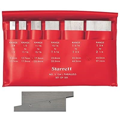 Starrett S154LZ Adjustable Parallels Set, 3/8" 2-1/4" Range, 1-3/4" 5-1/16" Length Starrett S154LZ Adjustable Parallels Set, 3/8" 2-1/4" Range, 1-3/4" 5-1/16" Length