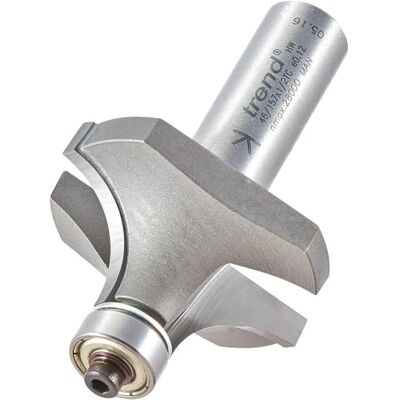 Trend Professional Bearing Guided Ovolo Router Cutter, 15mm Radius, 1/2 Inch Shank, 42.7mm Cut Diameter & 22.3mm Cut Length, Two Bearings, Tungsten Carbide Tipped, 46/157X1/2TC Trend Professional Bearing Guided Ovolo Router Cutter, 15mm Radius, 1/2 Inch Shank, 42.7mm Cut Diameter & 22.3mm Cut Length, Two Bearings, Tungsten Carbide Tipped, 46/157X1/2TC