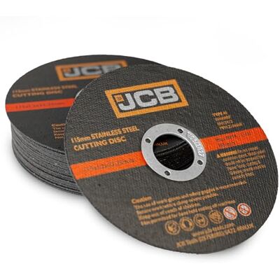 JCB 20x Metal Cutting Discs 115mm (4 1/2'') x 1.2 x 22.23mm, Cuts Through Mild Steel, Stainless Steel, Cast Iron, and Metals JCB 20x Metal Cutting Discs 115mm (4 1/2'') x 1.2 x 22.23mm, Cuts Through Mild Steel, Stainless Steel, Cast Iron, and Metals