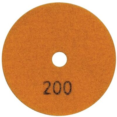 Mexco Diamond Dry Polishing Pad 4in (100mm) – Medium 200 Grit, Hook & Loop Backed, for Marble, Granite & Natural Stone Mexco Diamond Dry Polishing Pad 4in (100mm) – Medium 200 Grit, Hook & Loop Backed, for Marble, Granite & Natural Stone