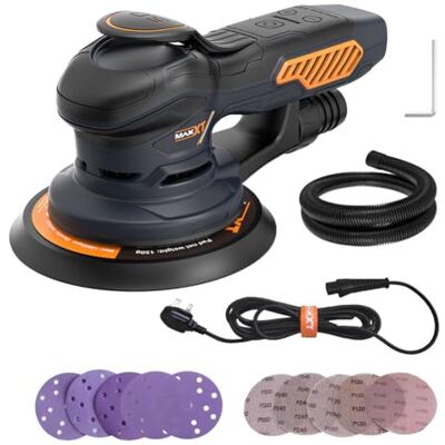 MAXXT Brushless Orbital Sanders for 6inch,Electric 10000 RPM Random Orbital Sander with 10PCS Sandpapers 6 Variable Speed Sander for Wood Sanding Polishing MAXXT Brushless Orbital Sanders for 6inch,Electric 10000 RPM Random Orbital Sander with 10PCS Sandpapers 6 Variable Speed Sander for Wood Sanding Polishing