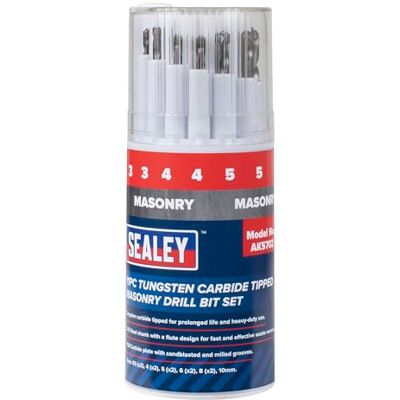 Sealey Tungsten Carbide Tipped Masonry Drill Bit Set 11pc AK5702 Sealey Tungsten Carbide Tipped Masonry Drill Bit Set 11pc AK5702