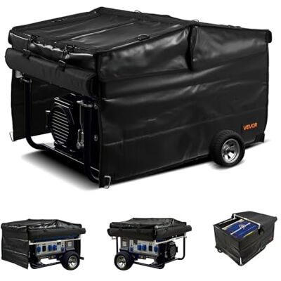 VEVOR Generator Cover, 34 x 24 x 21 Inch Waterproof Universal Generator Cover for Most Generators 3500-12000 Watt, Portable Generator Running Cover with Heavy Duty Thicken 420D Oxford Fabric, Black VEVOR Generator Cover, 34 x 24 x 21 Inch Waterproof Universal Generator Cover for Most Generators 3500-12000 Watt, Portable Generator Running Cover with Heavy Duty Thicken 420D Oxford Fabric, Black