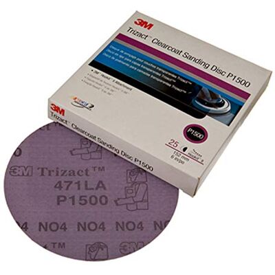 3M Trizact Hookit Clear Coat Sanding Disc, 02095, 5 in, 25 per carton 3M Trizact Hookit Clear Coat Sanding Disc, 02095, 5 in, 25 per carton