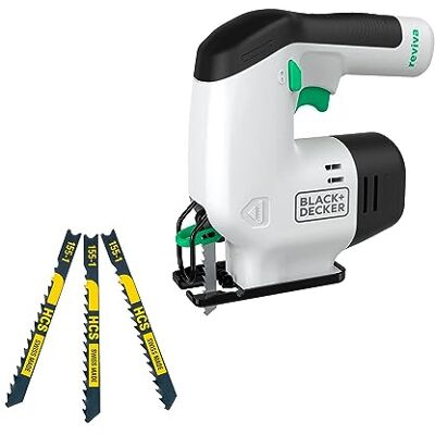Black & Decker Reviva 12V Jigsaw with 3 Blades REVJ12A3-GB Black & Decker Reviva 12V Jigsaw with 3 Blades REVJ12A3-GB