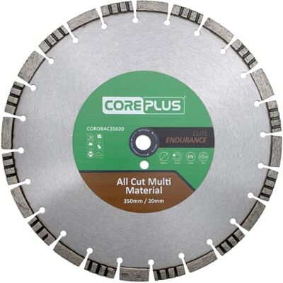 CorePlus Elite All Cut Multi-Material Diamond Blade 350mm x 20mm Bore for Multiple Cutting Applications, EN 13236 Quality Standard CorePlus Elite All Cut Multi-Material Diamond Blade 350mm x 20mm Bore for Multiple Cutting Applications, EN 13236 Quality Standard
