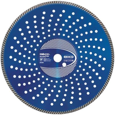 Mexco DTXCEL Dual Purpose Turbo Diamond Blade, High-Performance Fast Cutting Disc for Concrete, Granite, Clay – 350mm, 9mm Segment Height, 25.4mm Bore Mexco DTXCEL Dual Purpose Turbo Diamond Blade, High-Performance Fast Cutting Disc for Concrete, Granite, Clay – 350mm, 9mm Segment Height, 25.4mm Bore