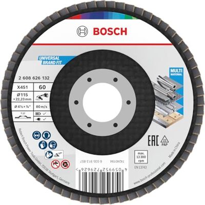 Bosch X451 Flap Disc BAlox Ø115 T27 G60 15pcs Online Range Bosch X451 Flap Disc BAlox Ø115 T27 G60 15pcs Online Range