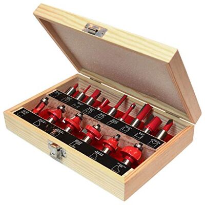 Faithfull FAIRBS15 1/2 Inch TC Router Bit Set of 15 with Storage Case 1/2 Inch Shank Faithfull FAIRBS15 1/2 Inch TC Router Bit Set of 15 with Storage Case 1/2 Inch Shank