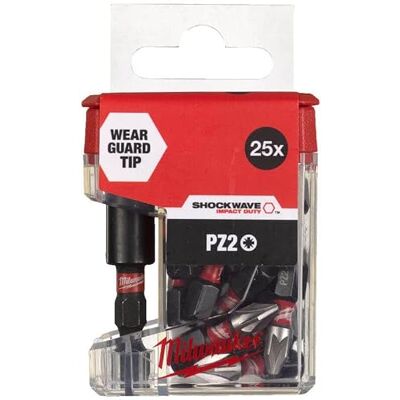 Milwaukee Shockwave Tic Tac 4932479857 PZ2 and Bit Holder Metal 26 Pieces Milwaukee Shockwave Tic Tac 4932479857 PZ2 and Bit Holder Metal 26 Pieces