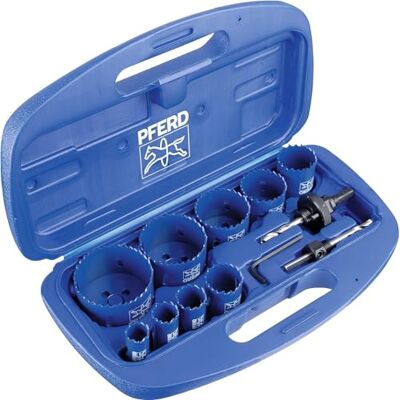 PFERD 13 Piece Bi-Metal Hole Saw Kit For Assembly Mechanics PFERD 13 Piece Bi-Metal Hole Saw Kit For Assembly Mechanics