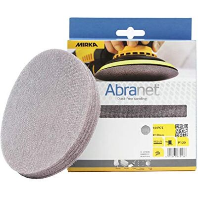 Mirka Abranet sanding disc 150mm Hook & Loop Grit P120 10 pcs Mirka Abranet sanding disc 150mm Hook & Loop Grit P120 10 pcs