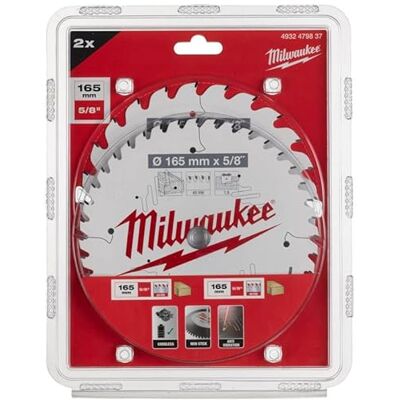 Milwaukee 165x30 Discs - PTFE coating, Laser slots, Tungsten carbide - Discs Milwaukee 165x30 Discs - PTFE coating, Laser slots, Tungsten carbide - Discs