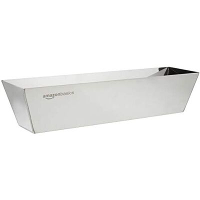 Amazon Basics Stainless Steel Rectangular Mud Pan 35.56 cm Long, Silver Amazon Basics Stainless Steel Rectangular Mud Pan 35.56 cm Long, Silver