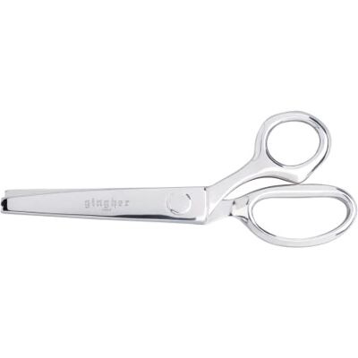 Gingher Fiskars 7.5-Inch Steel Pinking Shears Precise Cutting Craft Scissors, Hand-Finished Forged Steel Blades & Loop Handles for Right & Left-Handed Use, Leather Sheath Gingher Fiskars 7.5-Inch Steel Pinking Shears Precise Cutting Craft Scissors, Hand-Finished Forged Steel Blades & Loop Handles for Right & Left-Handed Use, Leather Sheath