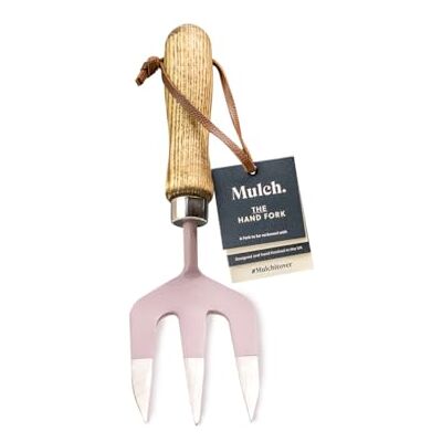 Centurion Mulch Carbon Steel Garden Hand Fork Wooden Handle Soft Mulberry Finish Centurion Mulch Carbon Steel Garden Hand Fork Wooden Handle Soft Mulberry Finish