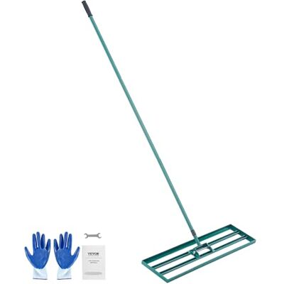 VEVOR Lawn Leveling Rake, 36"x10" Level Lawn Tool, Heavy-duty Lawn Leveler with 78" Steel Extended Handle, Yard Leveling Rake Suit for Garden, Golf Lawn, Farm VEVOR Lawn Leveling Rake, 36"x10" Level Lawn Tool, Heavy-duty Lawn Leveler with 78" Steel Extended Handle, Yard Leveling Rake Suit for Garden, Golf Lawn, Farm