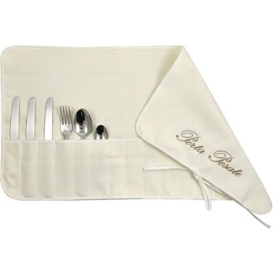 MAGIE DI CASA Unique Beige Cloth Cutlery Holder MAGIE DI CASA Unique Beige Cloth Cutlery Holder