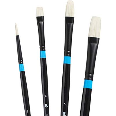 Princeton Aspen Fine Art Acrylic Brushes, Synthetic Bristle, 4 Piece Brush Set, Long Handle, For Professionals & Students Princeton Aspen Fine Art Acrylic Brushes, Synthetic Bristle, 4 Piece Brush Set, Long Handle, For Professionals & Students