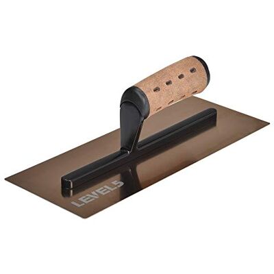 Level5 12" x 4.75" 0.7 MM Drywall Curved Trowel Triple-Hardened Stainless Steel, High-Impact Handle Sheetrock Gyprock Wall-Board Plasterboard 4-971 Level5 12" x 4.75" 0.7 MM Drywall Curved Trowel Triple-Hardened Stainless Steel, High-Impact Handle Sheetrock Gyprock Wall-Board Plasterboard 4-971