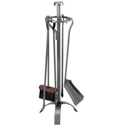 Hozelock ARDUFEU Montmartre Fireside Companion Set, 4-Piece Black Steel Fireplace Tools with Stand, Traditional French Design, Durable, Safe & Compact for Any Fireplace Hozelock ARDUFEU Montmartre Fireside Companion Set, 4-Piece Black Steel Fireplace Tools with Stand, Traditional French Design, Durable, Safe & Compact for Any Fireplace