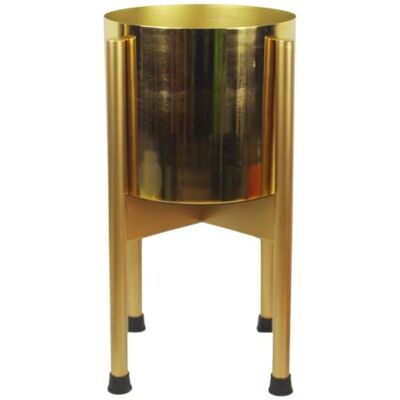 Gold Metal Planter Stand with Pot - Planter Stand Gold Metal Planter Stand with Pot - Planter Stand