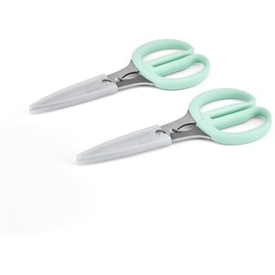 KitchenAid 2-Piece Multipurpose Shear Set Versatile Scissors with Nutcracker, Bottle Opener, Ergonomic Handles with Protective Blade Covers KitchenAid 2-Piece Multipurpose Shear Set Versatile Scissors with Nutcracker, Bottle Opener, Ergonomic Handles with Protective Blade Covers