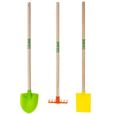 Theo Klein 7643 KLEIN goes ORGANIC Children's garden tools I Set consisting of shovel, rake and spade I Toys for children aged 3 and over Theo Klein 7643 KLEIN goes ORGANIC Children's garden tools I Set consisting of shovel, rake and spade I Toys for children aged 3 and over