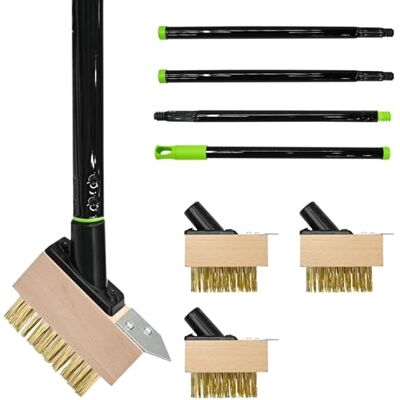 Armo Gardening Armo® Weed and Moss Removal Brush, Telescopic Adjustable, Angled Bristle, for Cleaning Block, Paving, Driveway Armo Gardening Armo® Weed and Moss Removal Brush, Telescopic Adjustable, Angled Bristle, for Cleaning Block, Paving, Driveway