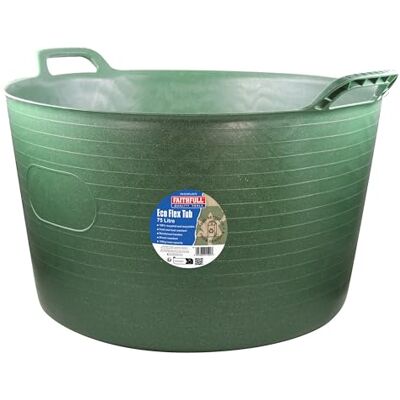 Faithfull Eco Flex Tub, Multi-Purpose, Durable & Sustainable Flexible Bucket with Reinforced Handles – 75 Litre (20gl), Green Faithfull Eco Flex Tub, Multi-Purpose, Durable & Sustainable Flexible Bucket with Reinforced Handles – 75 Litre (20gl), Green