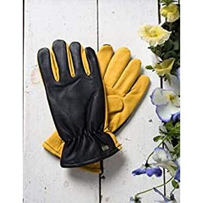 Gloves for people serious about Gardening Gold Leaf DRY TOUCH Deluxe Leather Comfortable RHS Gardening Gloves Gents Size Great Gift Gloves for people serious about Gardening Gold Leaf DRY TOUCH Deluxe Leather Comfortable RHS Gardening Gloves Gents Size Great Gift