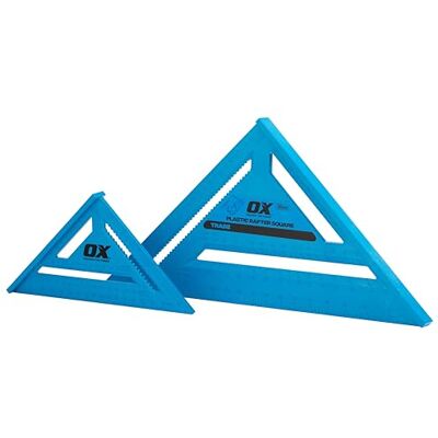 OX Trade Rafter Square Set 180mm & 300mm – Speed Square 2pc Speed Square Set – Roofing & Carpentry, 180mm & 300mm, Easy-Read Scales, Wide Base Saw Guide, Trade & DIY OX Trade Rafter Square Set 180mm & 300mm – Speed Square 2pc Speed Square Set – Roofing & Carpentry, 180mm & 300mm, Easy-Read Scales, Wide Base Saw Guide, Trade & DIY