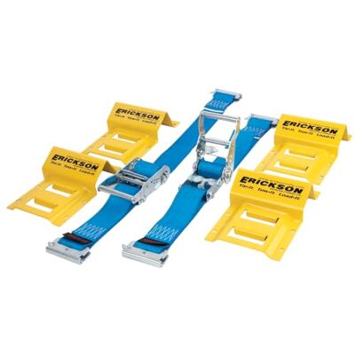 Erickson 09160 Wheel Chock Tie-Down Kit Fits 10-30 in Tires, 1,500 lb Ratchet Straps Secures ATV, UTV, SxS, Mowers & More Erickson 09160 Wheel Chock Tie-Down Kit Fits 10-30 in Tires, 1,500 lb Ratchet Straps Secures ATV, UTV, SxS, Mowers & More