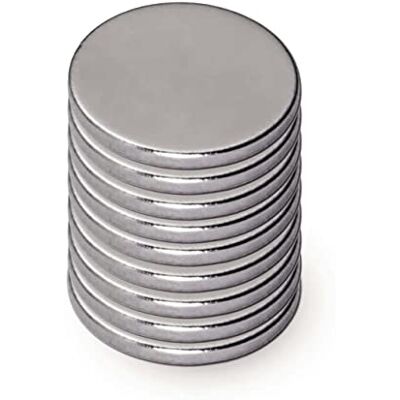 MAUL Neodymium Round Magnet, Diameter 10 x 1 mm, Silver (Pack of 10) MAUL Neodymium Round Magnet, Diameter 10 x 1 mm, Silver (Pack of 10)
