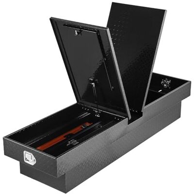 VEVOR Crossover Truck Tool Box, 70x20x13 In, Heavy Duty Aluminum Toolbox with Diamond Texture, Pick Up Truck Bed RV Trailer Toolbox, Waterproof Storage Organizer with Lock, Keys, Side Handles, Black VEVOR Crossover Truck Tool Box, 70x20x13 In, Heavy Duty Aluminum Toolbox with Diamond Texture, Pick Up Truck Bed RV Trailer Toolbox, Waterproof Storage Organizer with Lock, Keys, Side Handles, Black